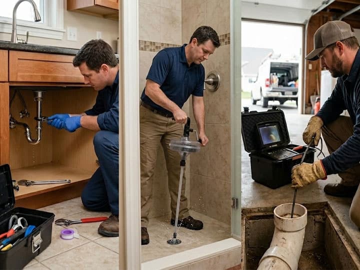 AMX Plumbing team at work